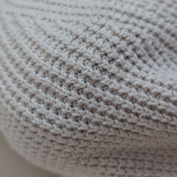 L.L. Bean Marled Open Front Open Weave Cardigan MEDIUM Beige Cream - Picture 9 of 16